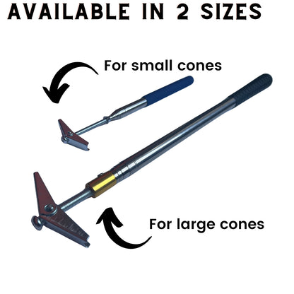 Versatyle Easy Cone Pickup Stick | Retractable Cone Picker Upper for Sports, Traffic and Outdoor Cones | Works with Most Cones and Motorcycle Cones