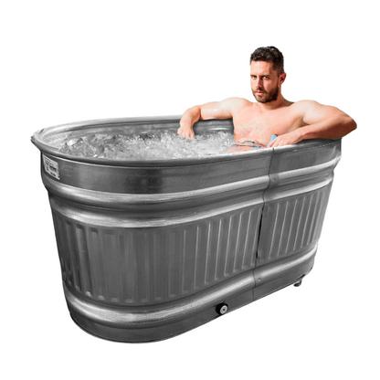 Versatyle Ice Bath Tub for Tall Athletes, 24x24x48 inches, Galvanized Steel Metal Tub, Ice Bath Tub, Cold Plunge Tub, Portable Bathtub Men Adult, Ice Tub, Cold Tub, Ice Plunge Tub, Polar Pod, Portable