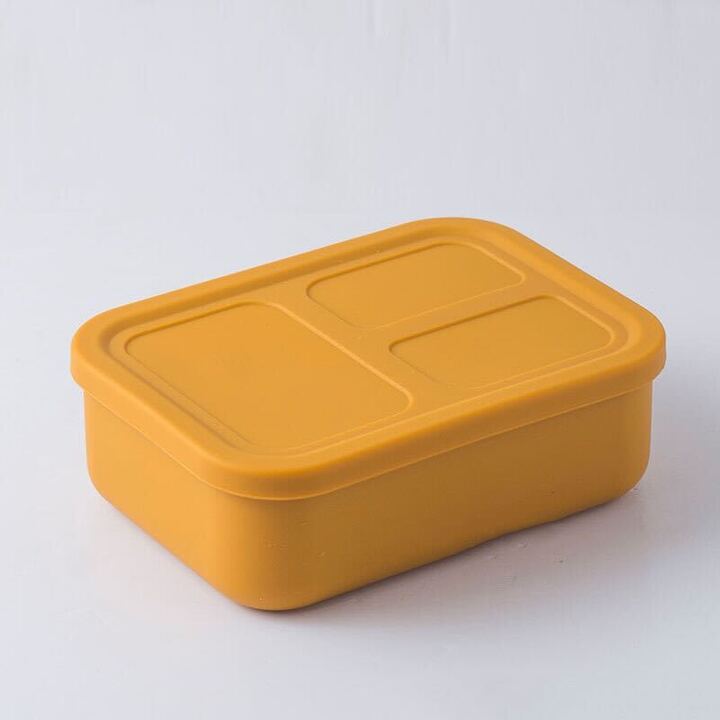 Versatyle Platinum Silicone Bento Box, Leak Proof Lunch Box with 3 Removable Compartments, Container Snack Box, Microwave, Freezer and Dishwasher Safe