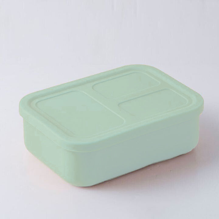 Versatyle Platinum Silicone Bento Box, Leak Proof Lunch Box with 3 Removable Compartments, Container Snack Box, Microwave, Freezer and Dishwasher Safe