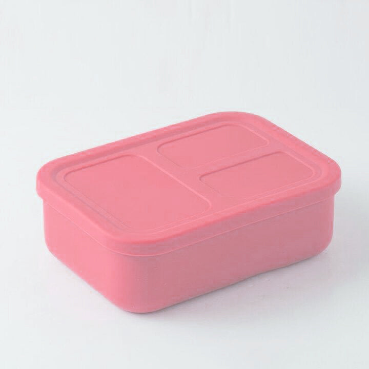 Versatyle Platinum Silicone Bento Box, Leak Proof Lunch Box with 3 Removable Compartments, Container Snack Box, Microwave, Freezer and Dishwasher Safe